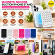 Magnetic Suction Phone Stand with 25 Reusable Silicone Vacuum Suckers | Washable Magnetic Phone Holder | Hands-Free Mobile Stand| iCare 