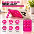 Magnetic Suction Phone Stand with 25 Reusable Silicone Vacuum Suckers | Washable Magnetic Phone Holder | Hands-Free Mobile Stand| iCare 