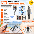 Auto Open Selfie Stick Tripod with Aluminium Alloy Pole | Foldable Mobile Phone Selfie Stick with Wireless Remote Control | 360&deg; Adjustable Phone Tripod Stand | iCare