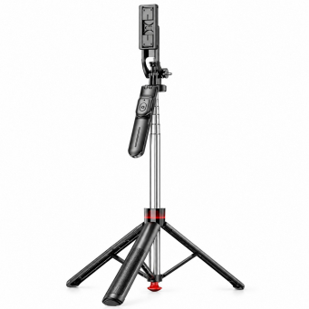 Auto Open Selfie Stick Tripod with Steel Pole | 54 Inch Extendable Foldable Mobile Phone Selfie Stick with Bluetooth 5.2 Wireless Remote|360&deg; Adjustable Phone Tripod Stand | iCare