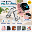 Metal Fitbit Versa 3, Versa 4 &amp; Sense 2 Watch Band Connector for Any 20mm Strap| Replacement Watch Strap Attacher for Smartwatch| iCare