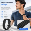 Soft Silicone Sport Strap Compatible for Google Fitbit Smartwatch | Breathable Lightweight Sweat-Resistant Replacement Wristband | Flexible Secure Buckle Band for Fitness, Sports, Sleep &amp; Daily Wear | iCare