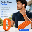 Soft Silicone Sport Strap Compatible for Google Fitbit Smartwatch | Breathable Lightweight Sweat-Resistant Replacement Wristband | Flexible Secure Buckle Band for Fitness, Sports, Sleep &amp; Daily Wear | iCare