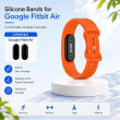 Soft Silicone Sport Strap Compatible for Google Fitbit Smartwatch | Breathable Lightweight Sweat-Resistant Replacement Wristband | Flexible Secure Buckle Band for Fitness, Sports, Sleep &amp; Daily Wear | iCare