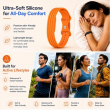 Soft Silicone Sport Strap Compatible for Google Fitbit Smartwatch | Breathable Lightweight Sweat-Resistant Replacement Wristband | Flexible Secure Buckle Band for Fitness, Sports, Sleep &amp; Daily Wear | iCare