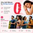 Soft Silicone Sport Strap Compatible for Google Fitbit Smartwatch | Breathable Lightweight Sweat-Resistant Replacement Wristband | Flexible Secure Buckle Band for Fitness, Sports, Sleep &amp; Daily Wear | iCare