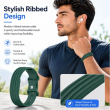Soft Silicone Sport Strap Compatible for Google Fitbit Smartwatch | Breathable Lightweight Sweat-Resistant Replacement Wristband | Flexible Secure Buckle Band for Fitness, Sports, Sleep &amp; Daily Wear | iCare