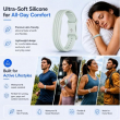 Soft Silicone Sport Strap Compatible for Google Fitbit Smartwatch | Breathable Lightweight Sweat-Resistant Replacement Wristband | Flexible Secure Buckle Band for Fitness, Sports, Sleep &amp; Daily Wear | iCare
