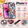 iPhone 14 Glitter Flower Diamond Case, 3D Rhinestone Floral Phone Cover for Women &amp; Girls, Slim Shockproof Bling Case for Weddings, Parties &amp; Festive