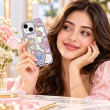 iPhone 14 Pro Max Glitter Flower Diamond Case, 3D Rhinestone Floral Phone Cover for Women &amp; Girls, Slim Shockproof Bling Case for Weddings, Parties &amp; Festive