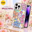 iPhone 14 Pro Glitter Flower Diamond Case, 3D Rhinestone Floral Phone Cover for Women &amp; Girls, Slim Shockproof Bling Case for Weddings, Parties &amp; Festive