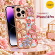 iPhone 14 Pro Glitter Flower Diamond Case, 3D Rhinestone Floral Phone Cover for Women &amp; Girls, Slim Shockproof Bling Case for Weddings, Parties &amp; Festive