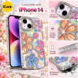 iPhone 14 Glitter Flower Diamond Case, 3D Rhinestone Floral Phone Cover for Women &amp; Girls, Slim Shockproof Bling Case for Weddings, Parties &amp; Festive