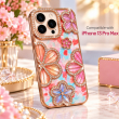 iPhone 13 Pro Max Glitter Flower Diamond Case, 3D Rhinestone Floral Phone Cover for Women &amp; Girls, Slim Shockproof Protective Case for Parties, Weddings &amp; Festive