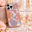 iPhone 13 Pro Max Glitter Flower Diamond Case, 3D Rhinestone Floral Phone Cover for Women &amp; Girls, Slim Shockproof Protective Case for Parties, Weddings &amp; Festive