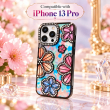 iPhone 13 Pro Glitter Flower Diamond Case, 3D Rhinestone Floral Phone Cover for Women &amp; Girls, Slim Shockproof Protective Case for Parties, Weddings &amp; Festive