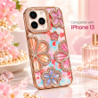 iPhone 13 Glitter Flower Diamond Case, 3D Rhinestone Floral Phone Cover for Women &amp; Girls, Slim Shockproof Protective Case for Parties, Weddings &amp; Festive
