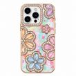 Glitter Flower Diamond Case For iPhone 15 Pro Max, 3D Rhinestone Floral Phone Cover, Slim Shockproof Protective Bling Case, Mobile Case for Women &amp; Girls