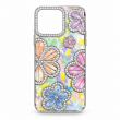 Glitter Flower Diamond Case For iPhone 15 Pro Max, 3D Rhinestone Floral Phone Cover, Slim Shockproof Protective Bling Case, Mobile Case for Women &amp; Girls