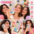 Glitter Flower Diamond Case For iPhone 15 Pro Max, 3D Rhinestone Floral Phone Cover, Slim Shockproof Protective Bling Case, Mobile Case for Women &amp; Girls