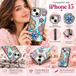 Glitter Flower Diamond Case For iPhone 15, 3D Rhinestone Floral Phone Cover, Slim Shockproof Protective Bling Case, Mobile Case for Women &amp; Girls