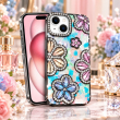 Glitter Flower Diamond Case For iPhone 15, 3D Rhinestone Floral Phone Cover, Slim Shockproof Protective Bling Case, Mobile Case for Women &amp; Girls