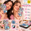 Glitter Flower Diamond Case For iPhone 15 Pro Max, 3D Rhinestone Floral Phone Cover, Slim Shockproof Protective Bling Case, Mobile Case for Women &amp; Girls