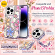 Glitter Flower Diamond Case For iPhone 15 Pro Max, 3D Rhinestone Floral Phone Cover, Slim Shockproof Protective Bling Case, Mobile Case for Women &amp; Girls
