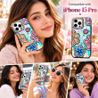 Glitter Flower Diamond Case For iPhone 15 Pro, 3D Rhinestone Floral Phone Cover, Slim Shockproof Protective Bling Case, Mobile Case for Women &amp; Girls