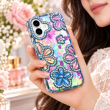iPhone 16 Glitter Flower Diamond Case, Luxury 3D Rhinestone Floral Phone Cover, Slim Shockproof Bling Case for Weddings, Bridal Events &amp; Festivals