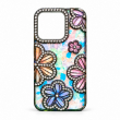 iPhone 16 Pro Max Glitter Flower Diamond Case, Luxury 3D Rhinestone Floral Phone Cover, Slim Shockproof Bling Case for Weddings, Bridal Events &amp; Festivals