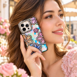 iPhone 16 Pro Max Glitter Flower Diamond Case, Luxury 3D Rhinestone Floral Phone Cover, Slim Shockproof Bling Case for Weddings, Bridal Events &amp; Festivals
