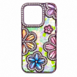 iPhone 16 Pro Max Glitter Flower Diamond Case, Luxury 3D Rhinestone Floral Phone Cover, Slim Shockproof Bling Case for Weddings, Bridal Events &amp; Festivals
