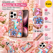 iPhone 16 Pro Max Glitter Flower Diamond Case, Luxury 3D Rhinestone Floral Phone Cover, Slim Shockproof Bling Case for Weddings, Bridal Events &amp; Festivals