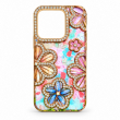 iPhone 16 Pro Max Glitter Flower Diamond Case, Luxury 3D Rhinestone Floral Phone Cover, Slim Shockproof Bling Case for Weddings, Bridal Events &amp; Festivals
