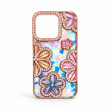 iPhone 16 Pro Glitter Flower Diamond Case, Luxury 3D Rhinestone Floral Phone Cover, Slim Shockproof Bling Case for Weddings, Bridal Events &amp; Festivals