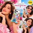 Glitter Flower Diamond Case For iPhone 18 Pro Max, Luxury Rhinestone Floral Phone Cover with Glossy Chrome Finish, Slim Shockproof Protective Bling Case for Women &amp; Girls