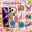 Glitter Flower Diamond Case For iPhone 18 Pro Max, Luxury Rhinestone Floral Phone Cover with Glossy Chrome Finish, Slim Shockproof Protective Bling Case for Women &amp; Girls