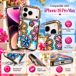 Glitter Flower Diamond Case For iPhone 18 Pro Max, Luxury Rhinestone Floral Phone Cover with Glossy Chrome Finish, Slim Shockproof Protective Bling Case for Women &amp; Girls