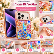 Glitter Flower Diamond Case For iPhone 18 Pro Max, Luxury Rhinestone Floral Phone Cover with Glossy Chrome Finish, Slim Shockproof Protective Bling Case for Women &amp; Girls