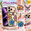 Glitter Flower Diamond Case For iPhone 18 Pro, Luxury Rhinestone Floral Phone Cover with Glossy Chrome Finish, Slim Shockproof Protective Bling Case for Women &amp; Girls