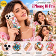 Glitter Flower Diamond Case For iPhone 18 Pro, Luxury Rhinestone Floral Phone Cover with Glossy Chrome Finish, Slim Shockproof Protective Bling Case for Women &amp; Girls