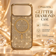 Glitter Diamond Case For iPhone 18 Pro, MagSafe Magnetic Ring, Luxury Sparkle Back Cover, Shockproof Protective Case with Raised Screen &amp; Camera Edges, Wireless Charging Support