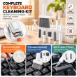 Gadget Cleaning Kit with Foldable Mobile Phone Stand, Multi-Function Electronics Cleaning Tools for Smartphone, Keyboard, Earbuds, Laptop, Screen &amp; Charging Case, iCare