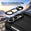 Apple iPhone Duo Foldable Phone Case, Shockproof Protective Cover with Integrated Stylus Holder, Multi-Angle Kickstand, Metal Camera Lens Protector and Full Hinge Protection, iCare