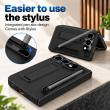 Apple iPhone Duo Foldable Phone Case, Shockproof Protective Cover with Integrated Stylus Holder, Multi-Angle Kickstand, Metal Camera Lens Protector and Full Hinge Protection, iCare