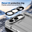 Apple iPhone Duo Foldable Phone Case, Shockproof Protective Cover with Integrated Stylus Holder, Multi-Angle Kickstand, Metal Camera Lens Protector and Full Hinge Protection, iCare