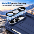 Apple iPhone Duo Foldable Phone Case, Shockproof Protective Cover with Integrated Stylus Holder, Multi-Angle Kickstand, Metal Camera Lens Protector and Full Hinge Protection, iCare