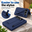 Apple iPhone Duo Foldable Phone Case, Shockproof Protective Cover with Integrated Stylus Holder, Multi-Angle Kickstand, Metal Camera Lens Protector and Full Hinge Protection, iCare