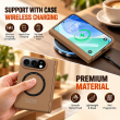 Apple iPhone Duo Foldable Phone Case, Magnetic Hinge Full-Cover Protective Cover with Wireless Charging Support, Camera Lens Protection, Anti-Drop Shockproof, iCare